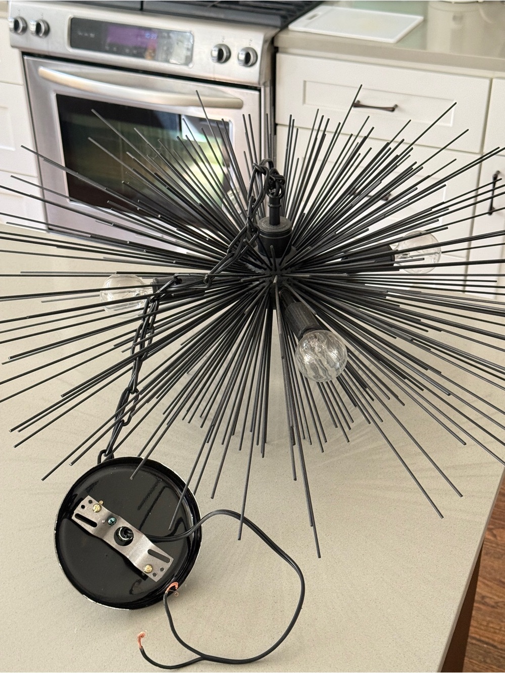Modern Black Sputnik Chandelier - Home Accents